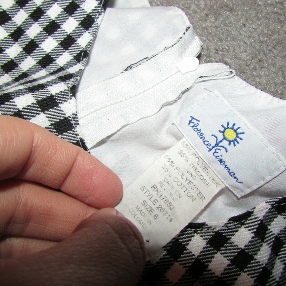 FLORENCE EISEMAN BLACK & WHITE GIRLS DRESS SIZE 6 - Picture 6 of 8
